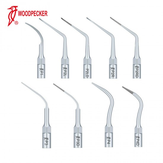 10 Pcs Woodpecker Ultrasonic Scaler Tips Periodontic P1 P2L P2R P2LD P2RD P3 P3D P4 P4D Fit EMS