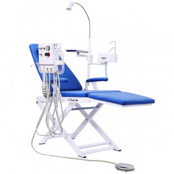 Portable Dental Folding Chair with LED Light + Turbine Unit + Tray