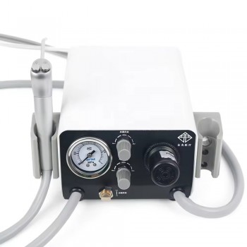 JG-237 Portable Dental Turbine Unit & 3-Way Triple Syringe Work with Air Compressor