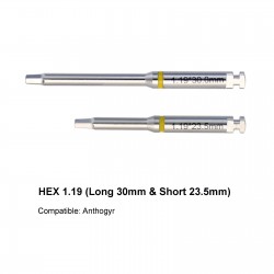 Dental Implant Hex Abutment Latch Driver Set in Stainless Steel Long and Short