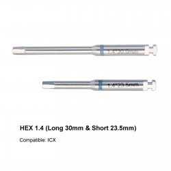 Dental Implant Hex Abutment Latch Driver Set in Stainless Steel Long and Short