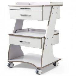 Dentech G06 Mobile Dental Storage Cabinet Dental Trolley Cart with Instrument Tray