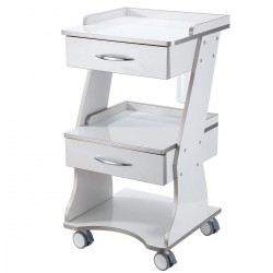 Dentech Mobile Dental Instrument Cart Trolley with Water Bottle & Storage Cabinet