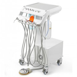 B033 Portable Mobile Dental Delivery Trolley Cart Unit with Compressor, Scaler & Curing Light