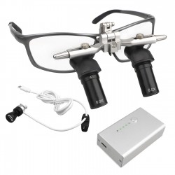 4.0X/ 5.0X /6.0X  350-450mm Flip-Up Ergonomic Dental 48° Ergo Loupe with 5W Headlight