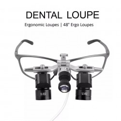 4.0X/ 5.0X /6.0X  350-450mm Flip-Up Ergonomic Dental 48° Ergo Loupe with 5W Headlight