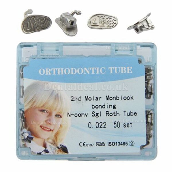 200Pcs Dental Orthodontic Buccal Tubes 1st 2nd Molar Monoblock MBT ROTH 022 Tube