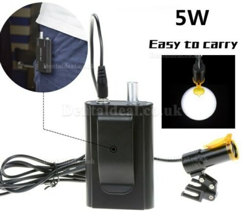 Dental Medical 5W LED Head Light + Filter & Belt Clip for Binocular Loupes Black Dental Medical 5W LED Head Light + Filter & Belt Clip for Binocular Loupes Black
