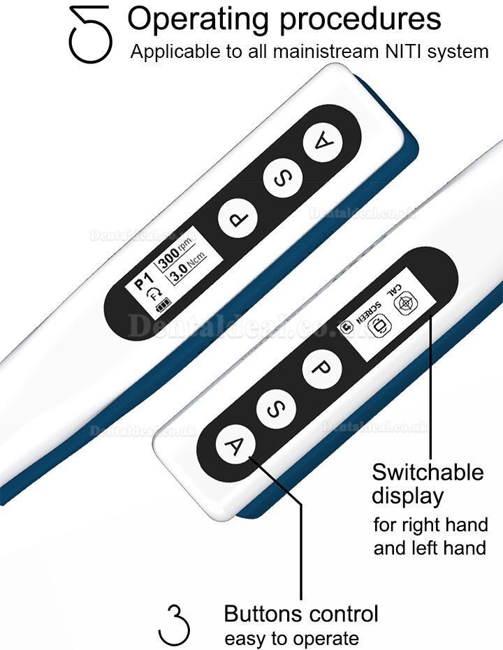 YUSENDENT COXO C-Smart Mini Cordless Endo Motor Endodontic Motor Contra-angle 1:1 Push Button