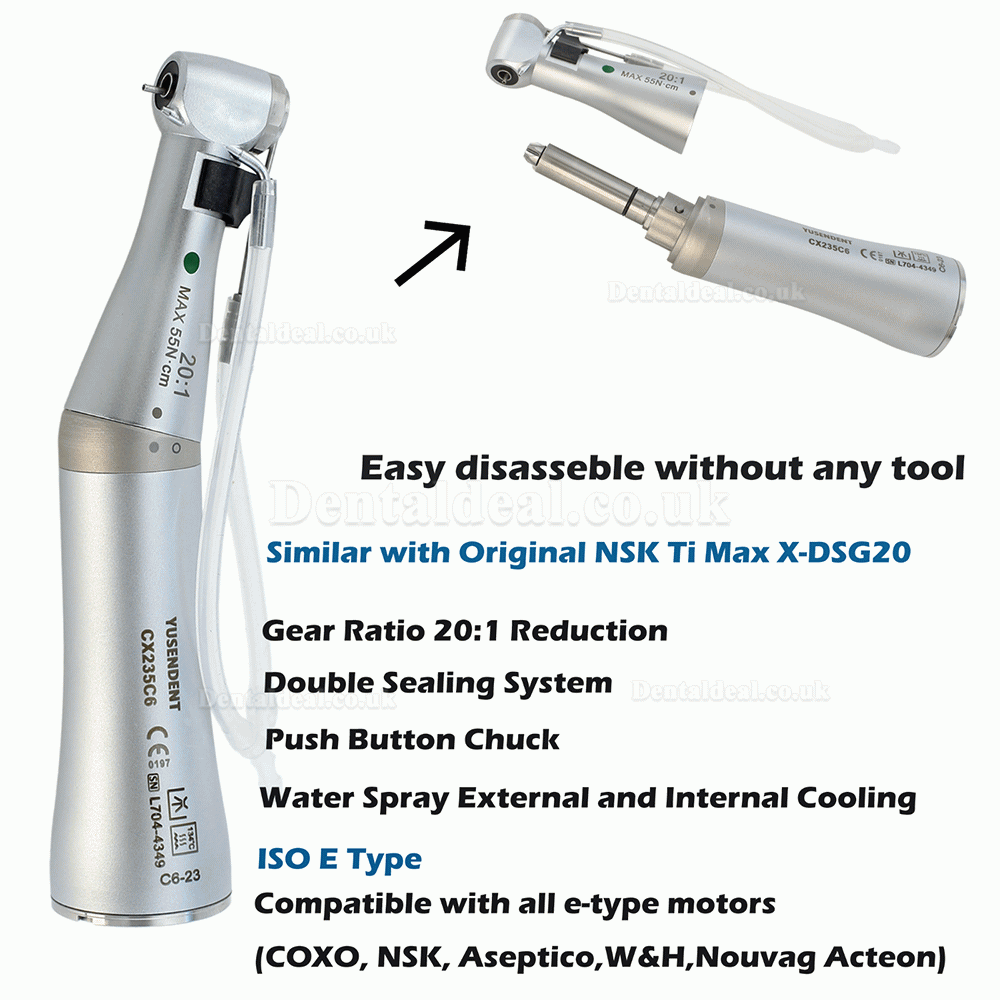 YUSENDENT® COXO C-SRILOR+ Dental Brushless Motor Implant system with 20:1 Contra-angle