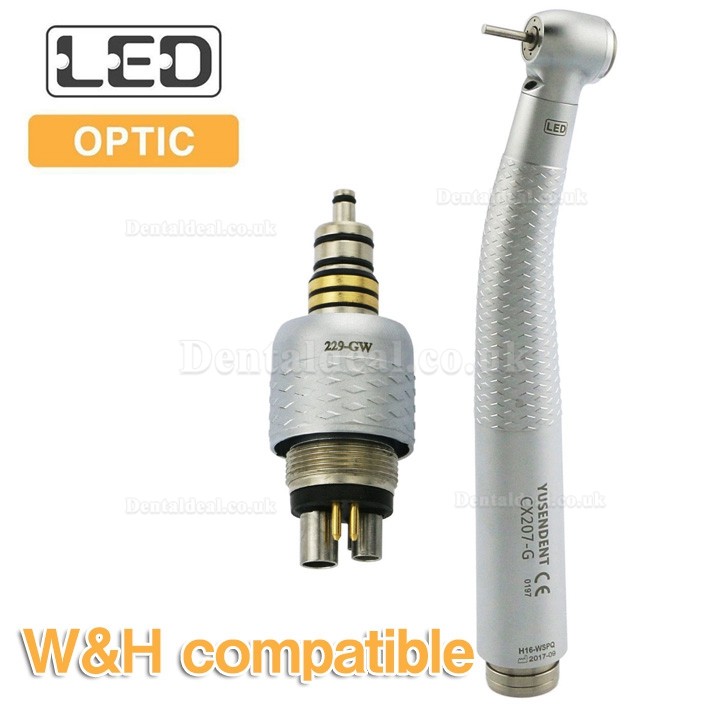 YUSENDENT® CX207-GW-PQ Dental Turbine Handpiece With W&H Roto Quick Coupler YUSENDENT® CX207-GW-PQ Dental Turbine Handpiece With W&H Roto Quick Coupler