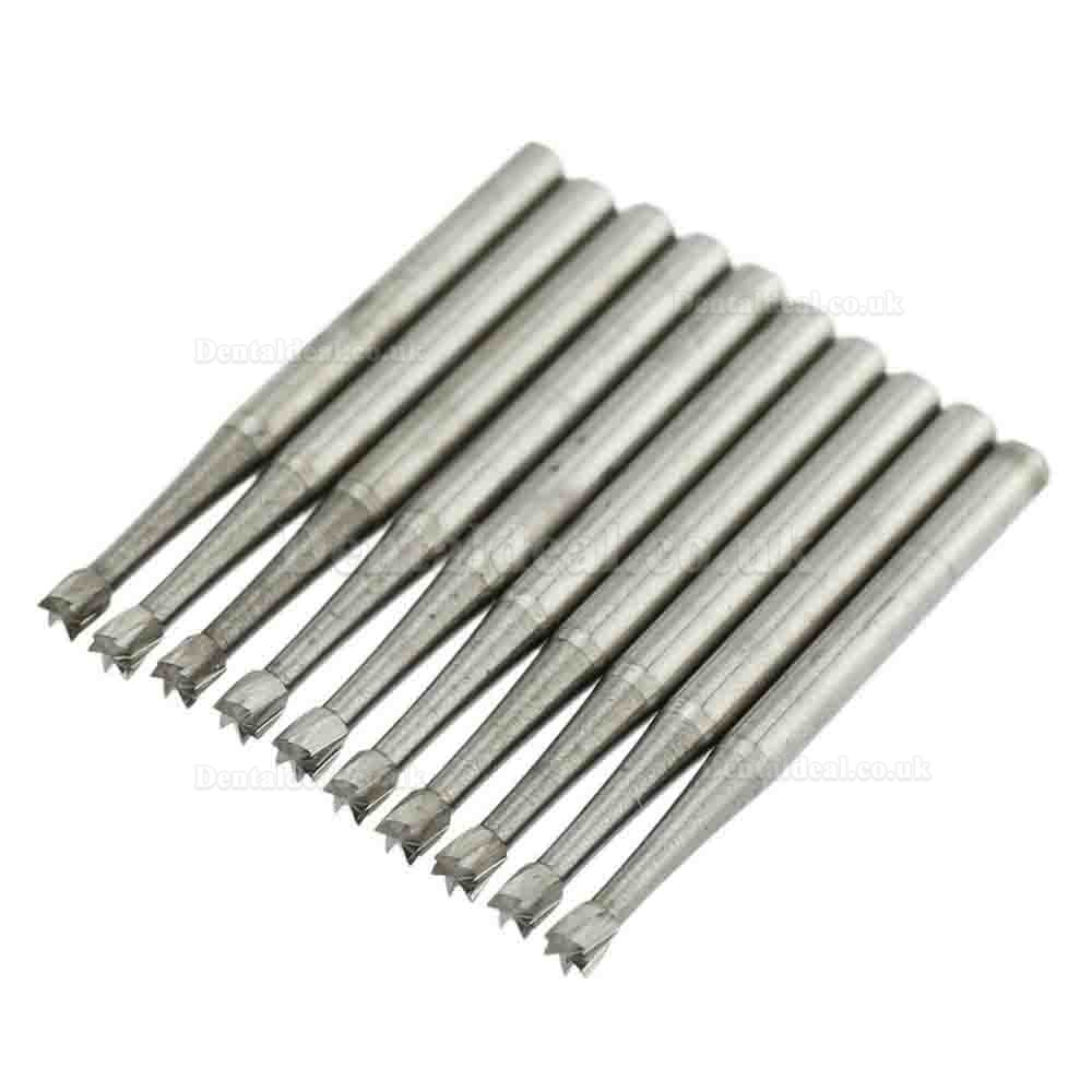 10X SBT Dental Carbide Burs 1.6mm Midwest Inverted Cone Friction Grip FG 35 36 37