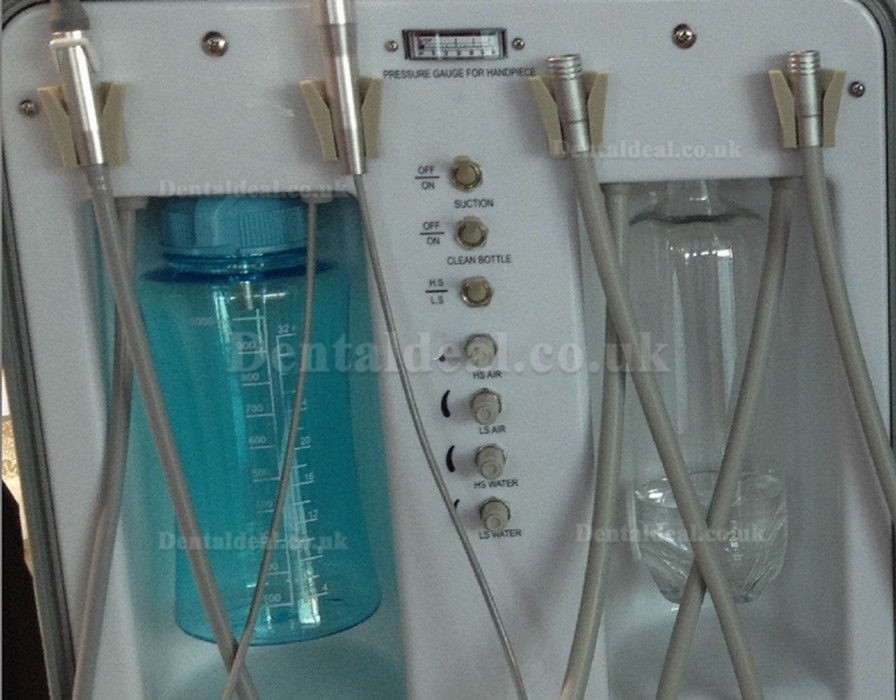 Dynamic DU892 Portable Dental Delivery Unit With Air Compressor w/ 3-way Syringe Dynamic DU892 Portable Dental Delivery Unit With Air Compressor w/ 3-way Syringe