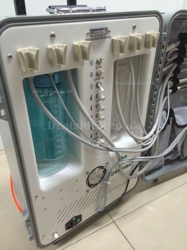 Dynamic DU892 Portable Dental Delivery Unit With Air Compressor w/ 3-way Syringe Dynamic DU892 Portable Dental Delivery Unit With Air Compressor w/ 3-way Syringe