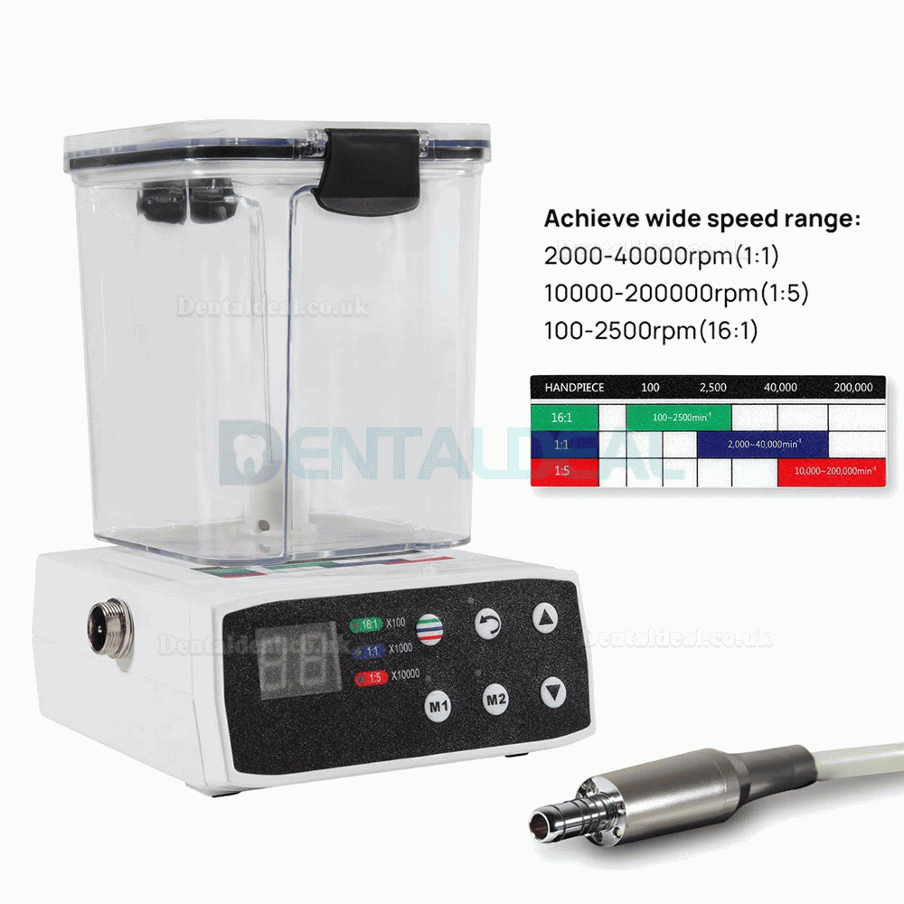 Brushless Dental Electric Motor with Water Tank Fit 1:5 / 1:1 / 16:1 Contra-angle