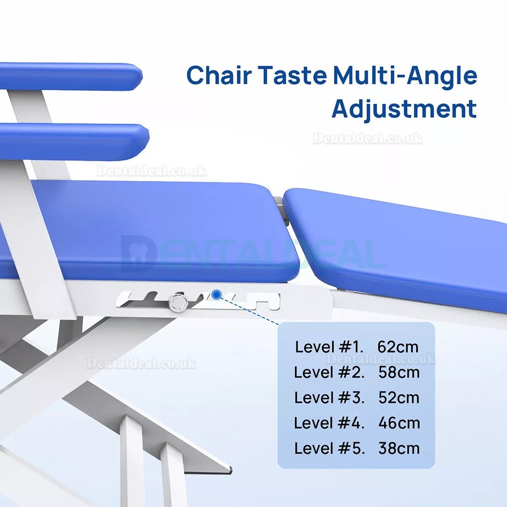 Portable Dental Folding Chair Mobile Foldable Dentist Chair with LED Light & Tray