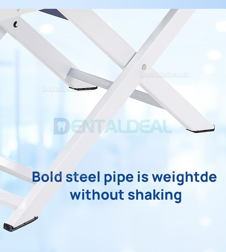 Portable Dental Folding Chair Mobile Foldable Dentist Chair with LED Light & Tray