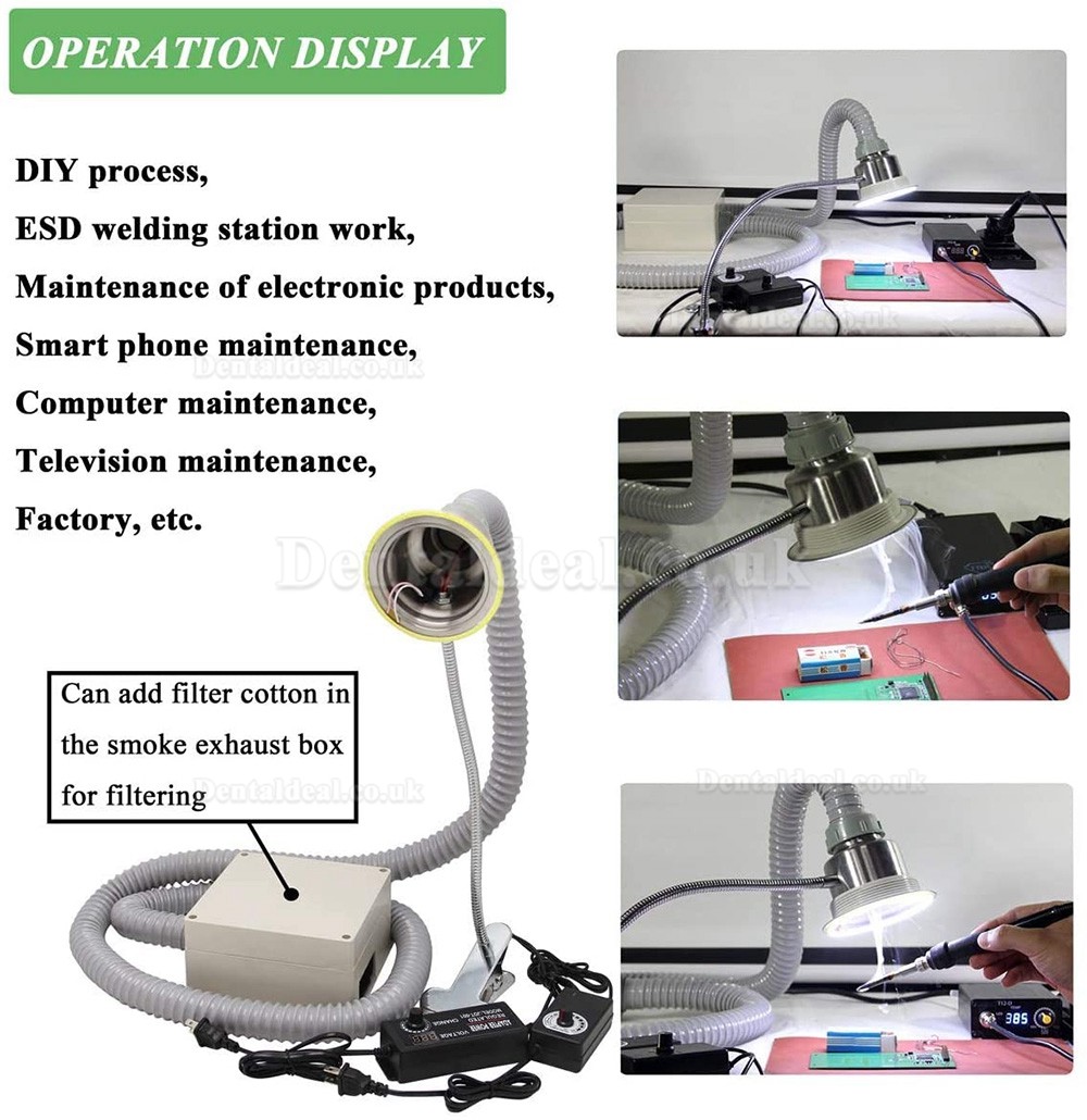 30W Fume Extractor Solder Smoke Absorber Welding Fume Extractor