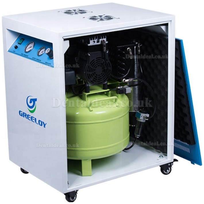 Greeloy® GA-81XY Dental Oilless Air Compressor With Drier and Silent Cabinet Greeloy® GA-81XY Dental Oilless Air Compressor With Drier and Silent Cabinet