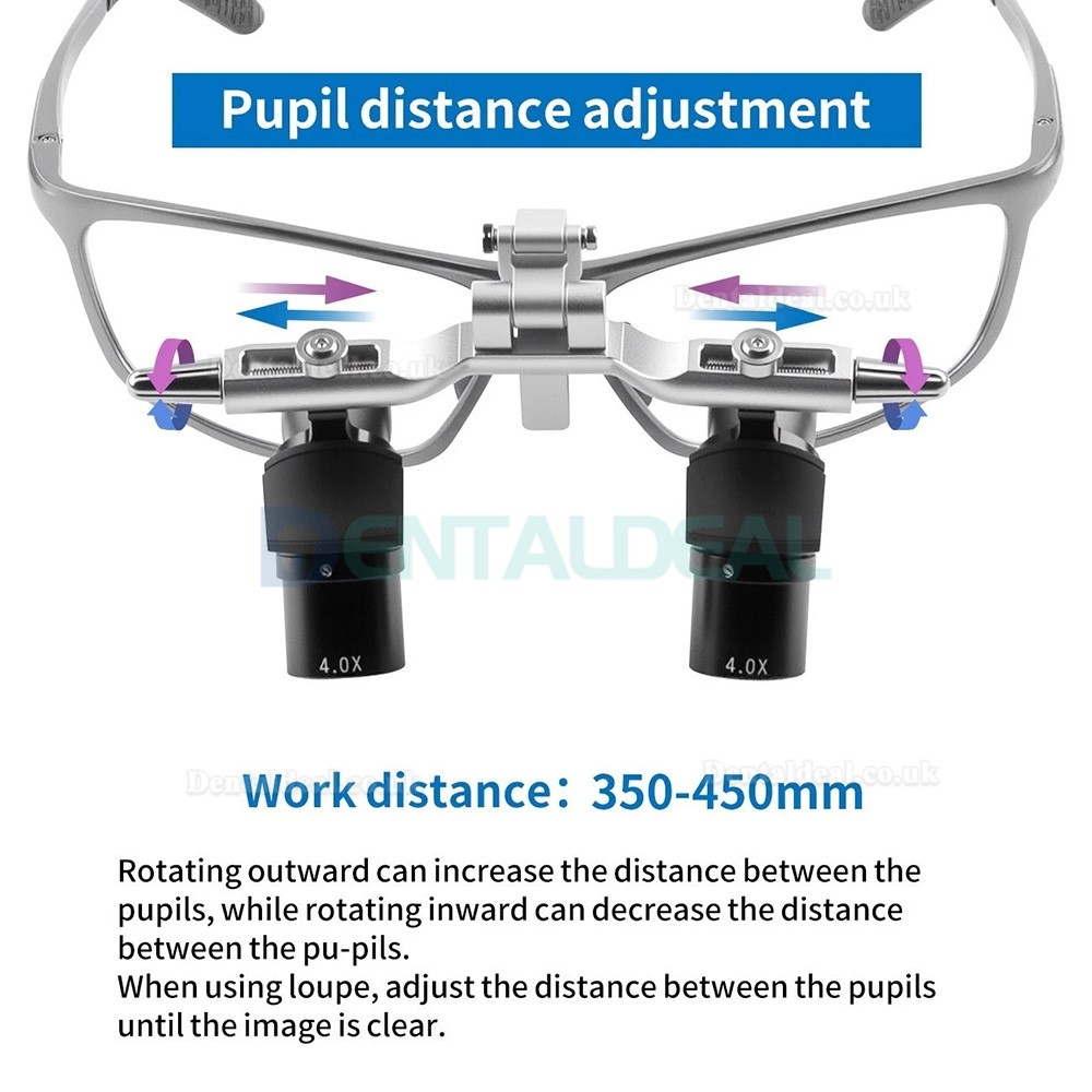 4.0X / 5.0X / 6.0X 350-450mm Ergonomic Ergo Loupe Flip-Up Dental Loupe