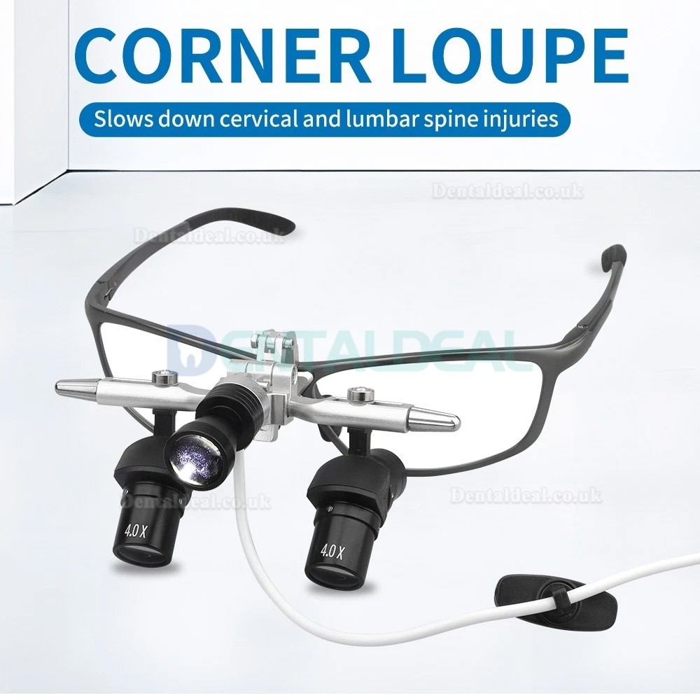 4.0X/ 5.0X /6.0X  350-450mm Flip-Up Ergonomic Dental 48° Ergo Loupe with 5W Headlight