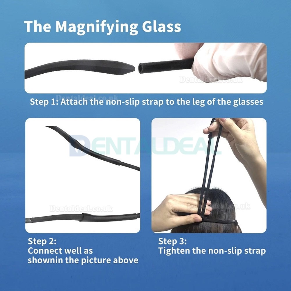 4.0X/ 5.0X /6.0X  350-450mm Flip-Up Ergonomic Dental 48° Ergo Loupe with 5W Headlight