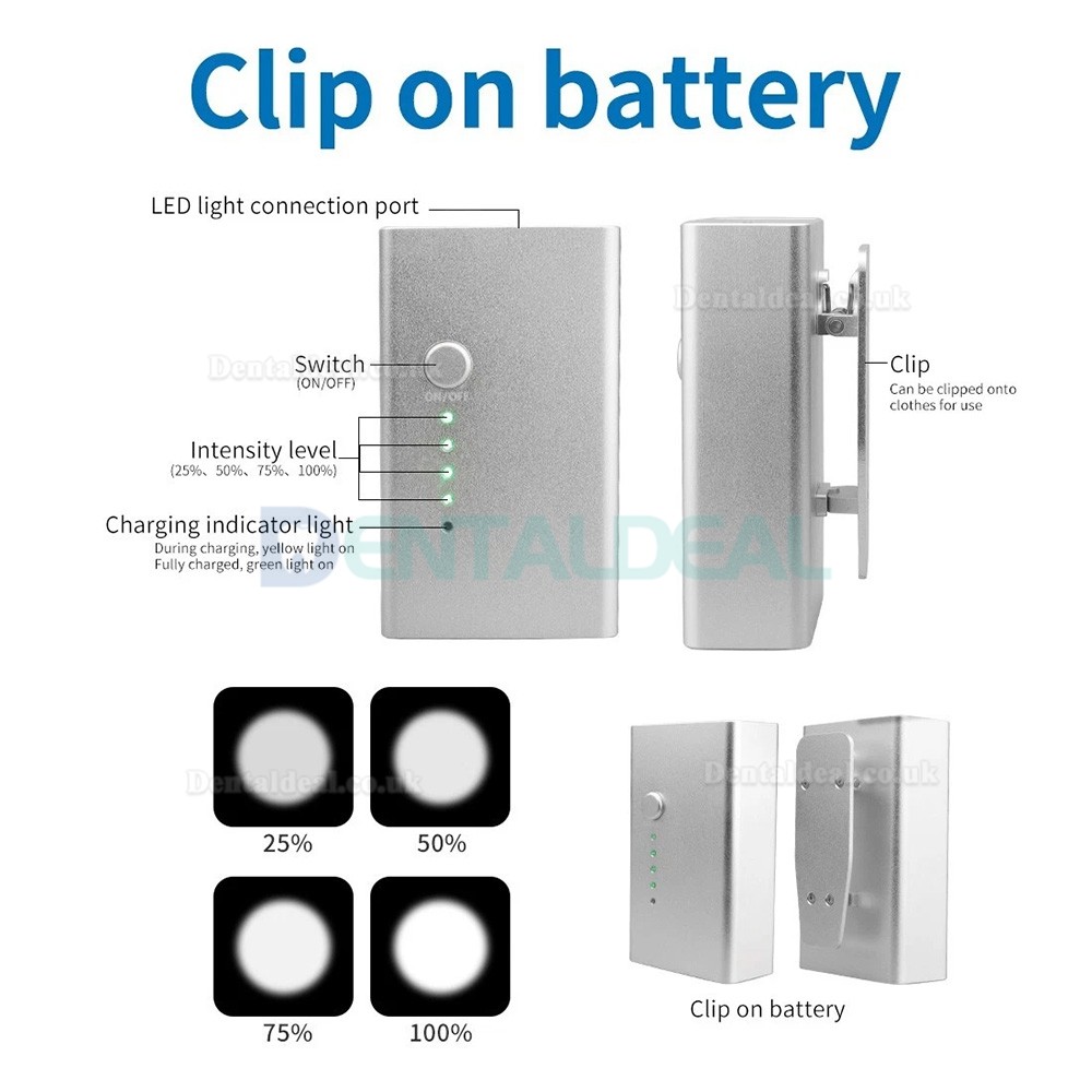 4.0X/ 5.0X /6.0X  350-450mm Flip-Up Ergonomic Dental 48° Ergo Loupe with 5W Headlight