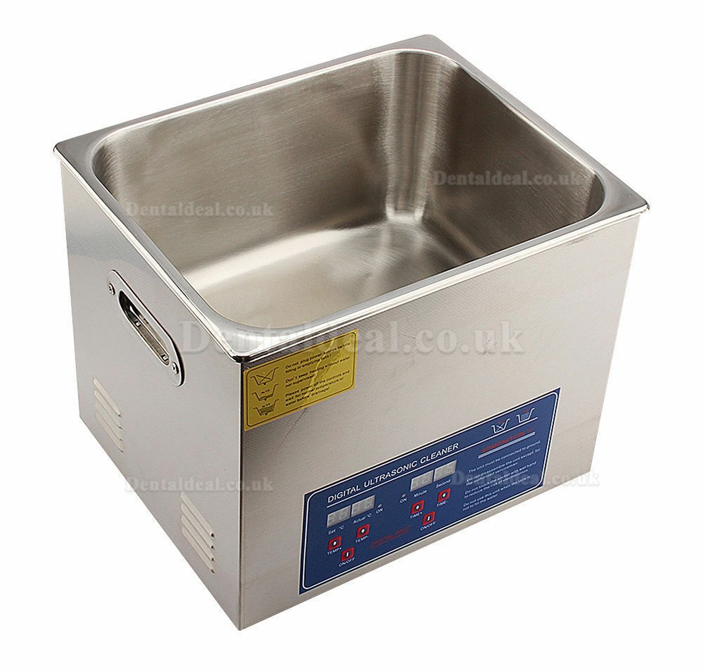 10L Industry Ultrasonic Cleaner Heater w/Timer & Cleaning Basket Stainless Steel