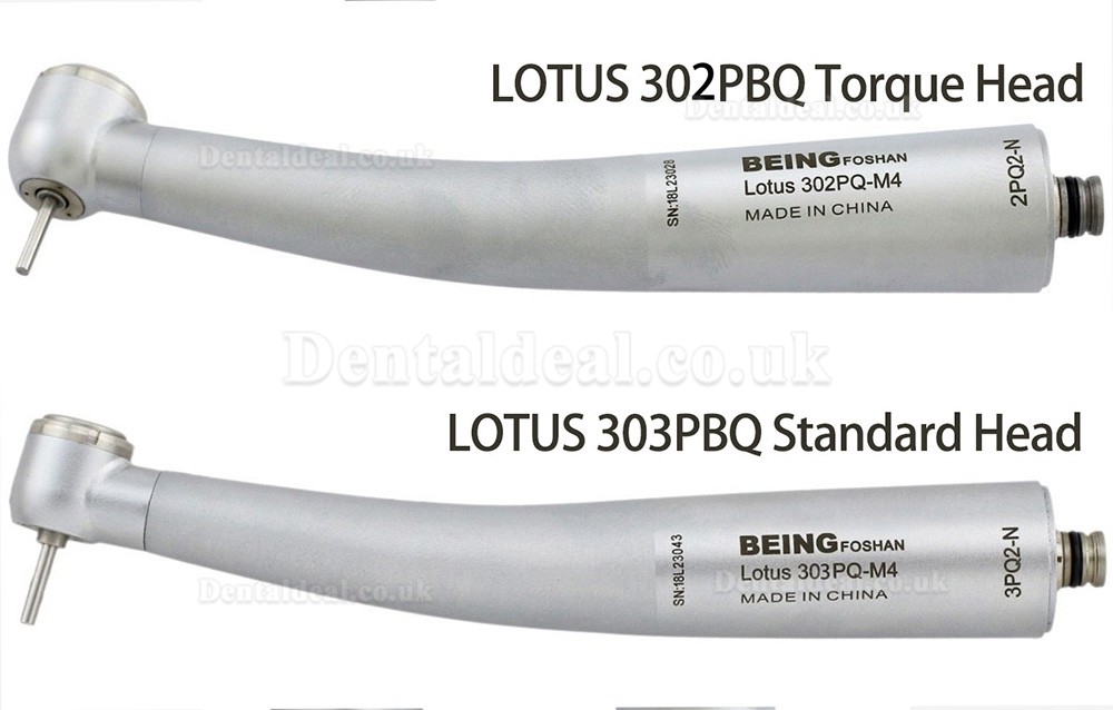 BEING Lotus 302/303PQ High Speed Handpiece NSK Phatelus Coupling 4 Hole BEING Lotus 302/303PQ High Speed Handpiece NSK Phatelus Coupling 4 Hole