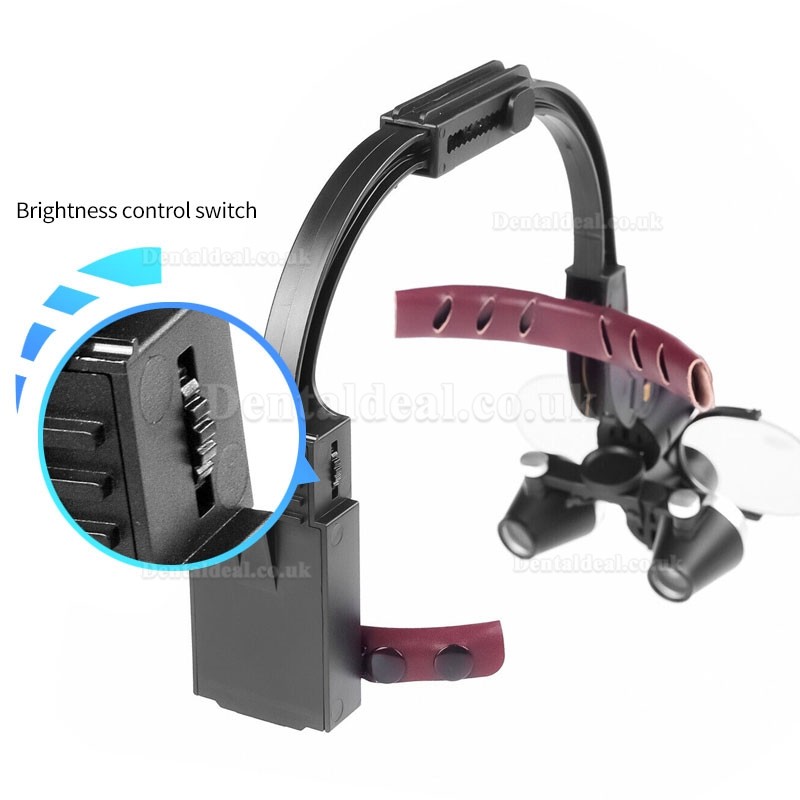 2.5X/3.5X Headband Dental Binocular Loupes with 5W LED Head Light Headlamp 2.5X/3.5X Headband Dental Binocular Loupes with 5W LED Head Light Headlamp