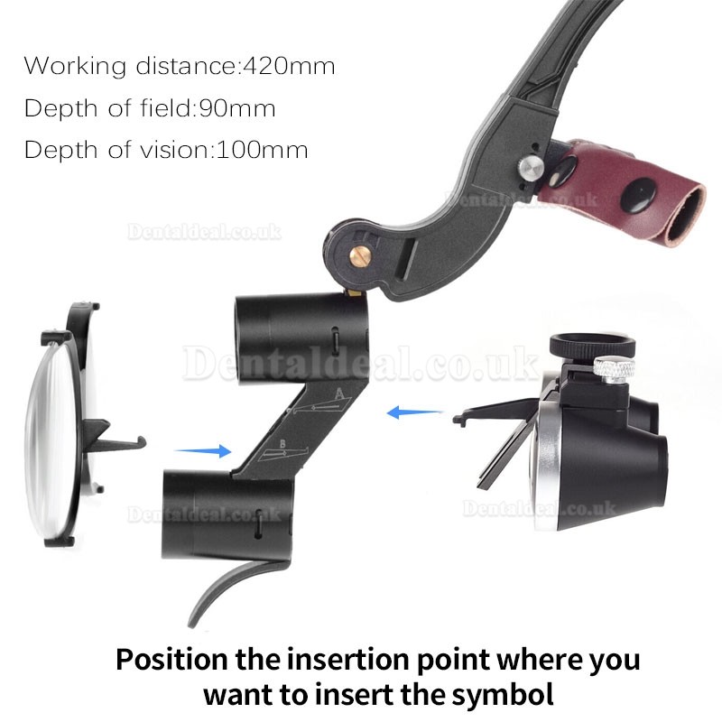 2.5X/3.5X Headband Dental Binocular Loupes with 5W LED Head Light Headlamp 2.5X/3.5X Headband Dental Binocular Loupes with 5W LED Head Light Headlamp