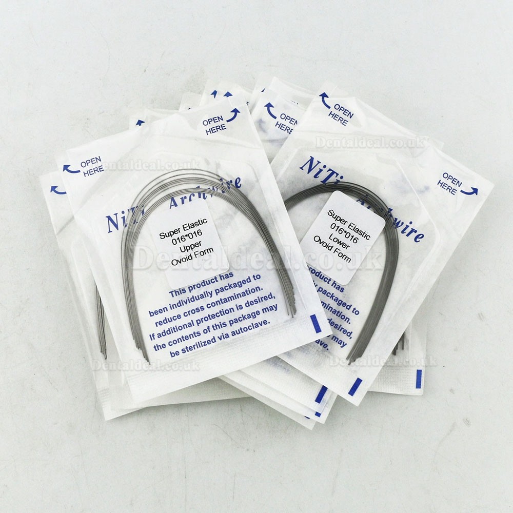 10Packs Dental Orthodontic Elastic NITI Arch Wire Rectangular Ovoid U / L 10Packs Dental Orthodontic Elastic NITI Arch Wire Rectangular Ovoid U / L