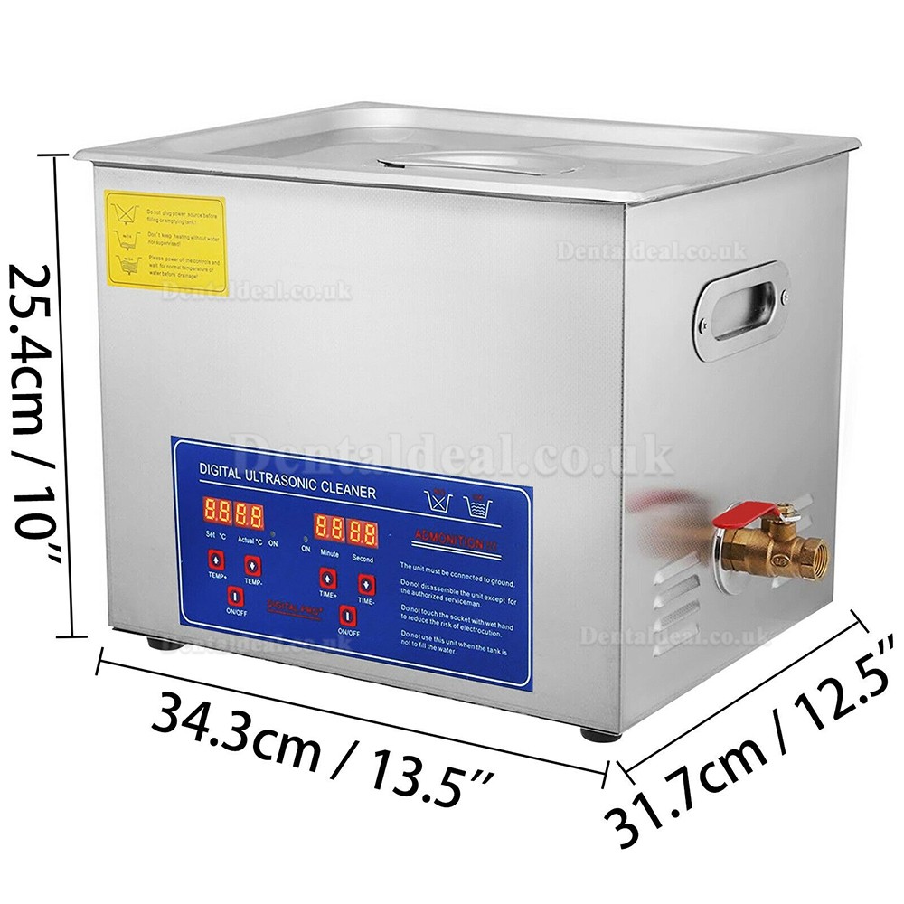 15L Ultrasonic Cleaner Machine Industry Heated Heater w/Timer Stainless Steel PS-60A