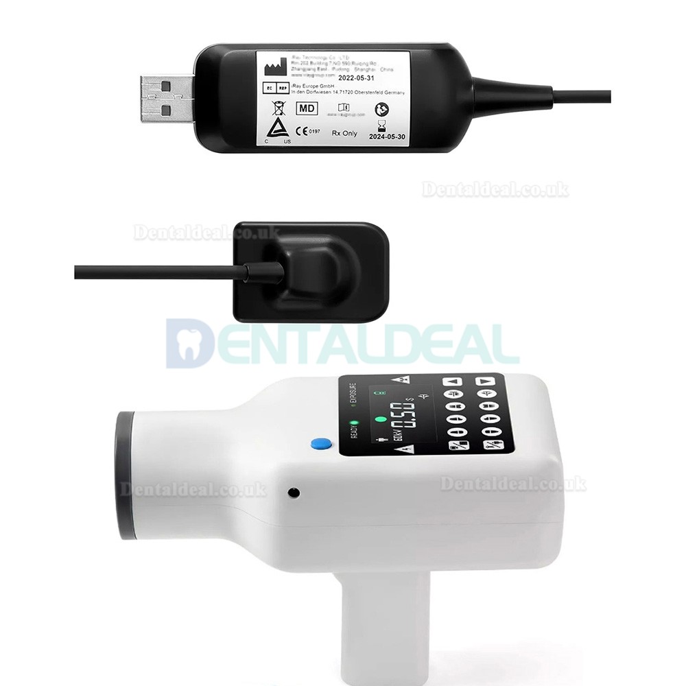 Portable High-Frequency Handheld Dental X-Ray Unit with RVG Intraoral Sensor Kit