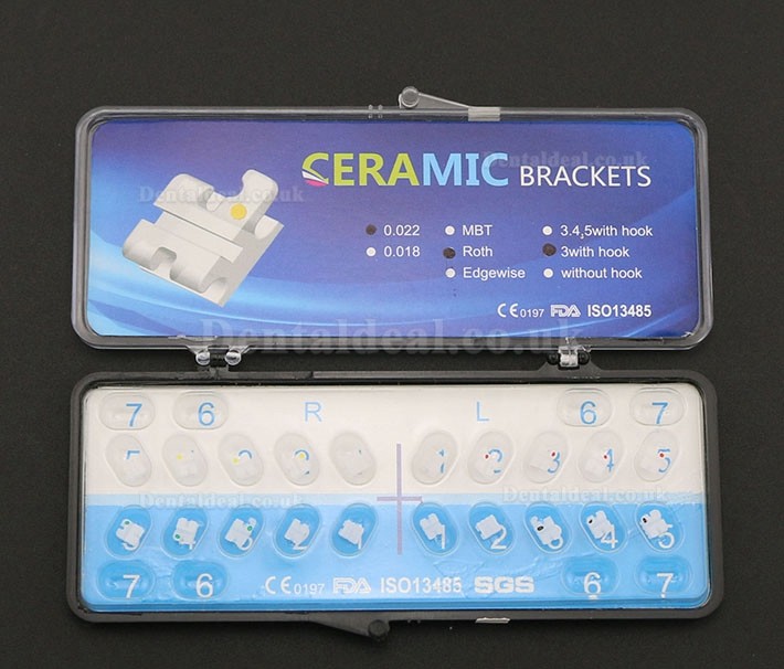 20Pcs/5Pack Dental Orthodontic Ceramic Bracket Braces ROTH 022 3 Hooks 20Pcs/5Pack Dental Orthodontic Ceramic Bracket Braces ROTH 022 3 Hooks