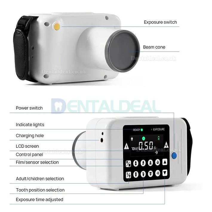 Handheld Portable Dental X-Ray Camera System with RVG Intraoral Sensor Kit 