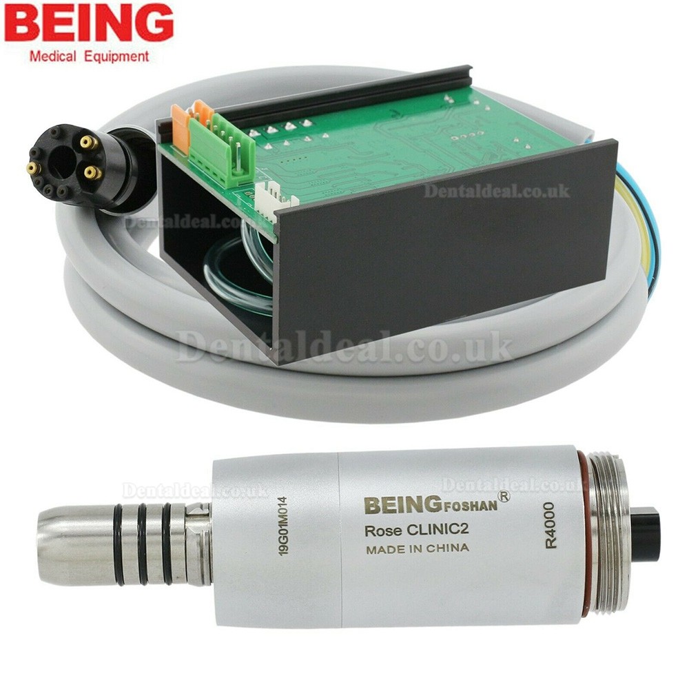 BEING Dental Electric Motor + Contra Angle 1:1 Fiber Optic Handpiece