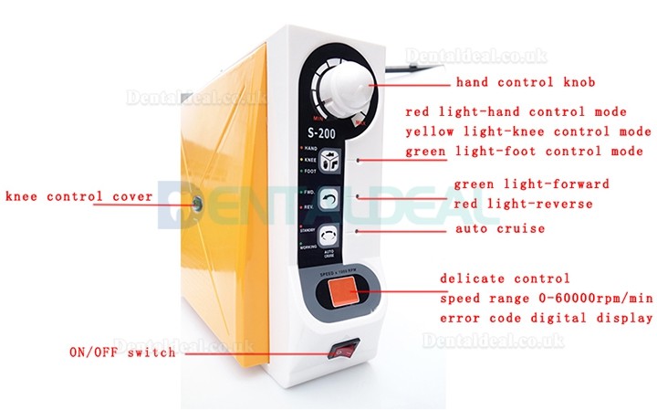 FASTSTRONG S-200 Dental Lab Brushless Micro Motor 60K RPM Handpiece