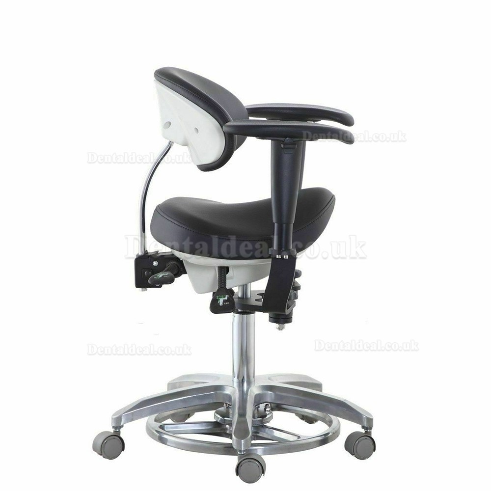 Qiyuan Dental Chair Saddle Stool Dentist Assistant Chair w/ Foot Base SDS-PB1