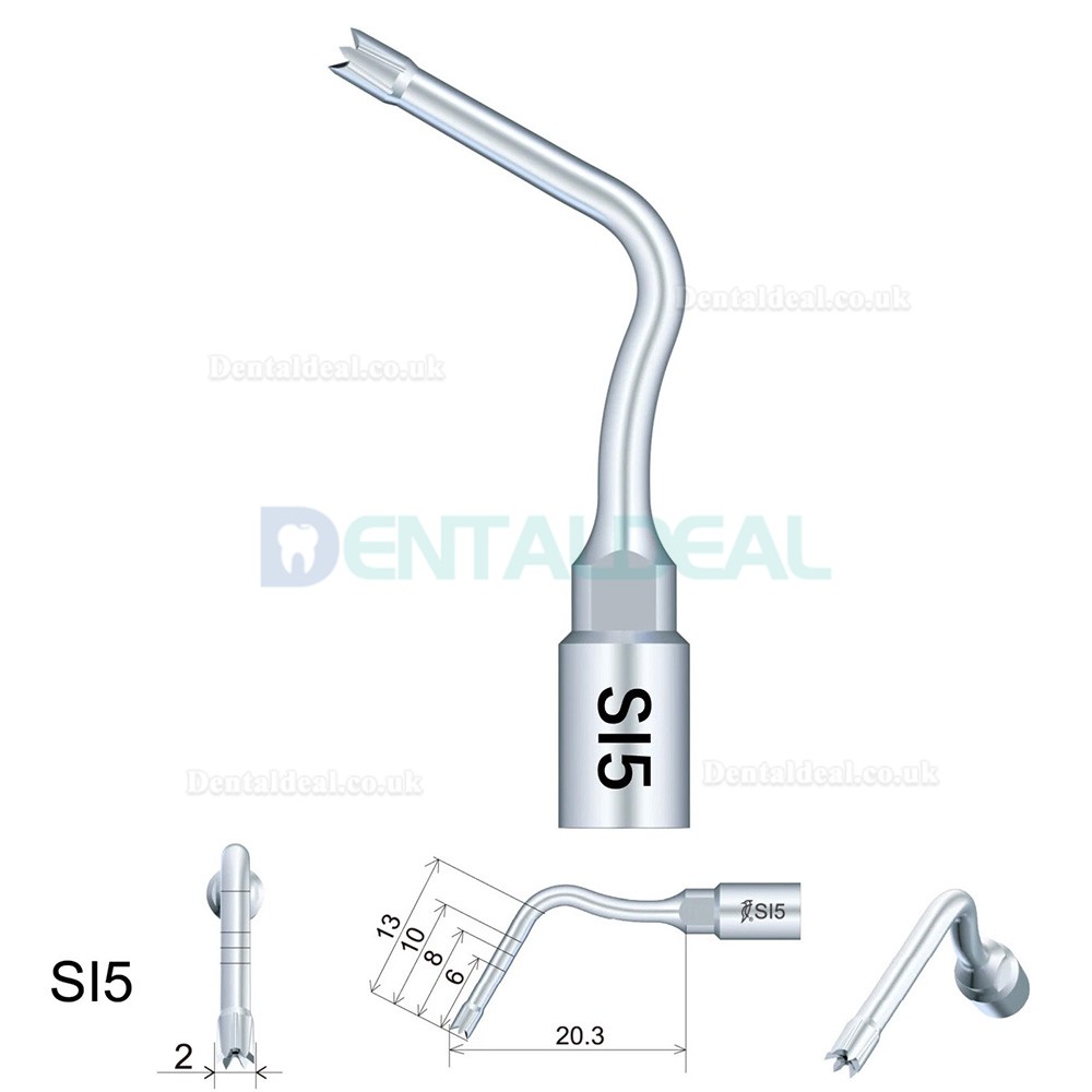 6Pcs/Set Woodpecker Implant Preparation Tips SL1 SI2 SI5 SI7 S18 S19