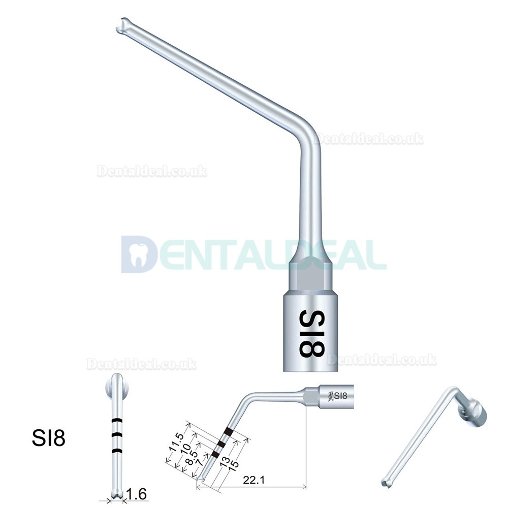 6Pcs/Set Woodpecker Implant Preparation Tips SL1 SI2 SI5 SI7 S18 S19