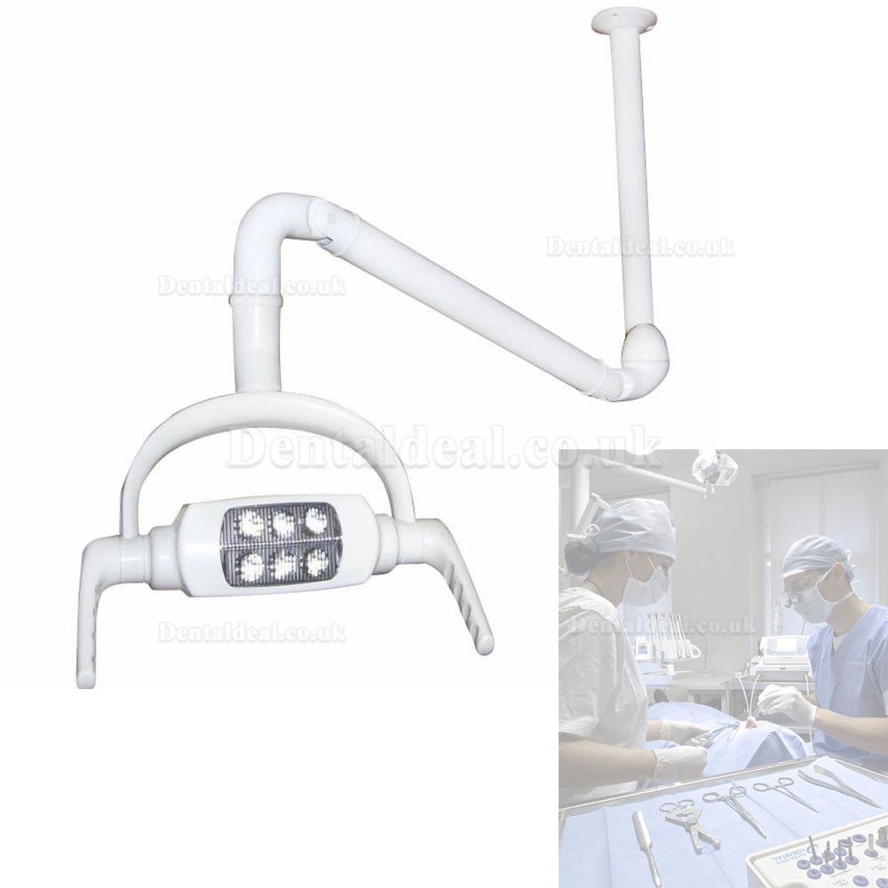 Ceiling-mounted Dental Oral Light Lamp Operating Lamp 6 LED Lens With Arm Ceiling-mounted Dental Oral Light Lamp Operating Lamp 6 LED Lens With Arm