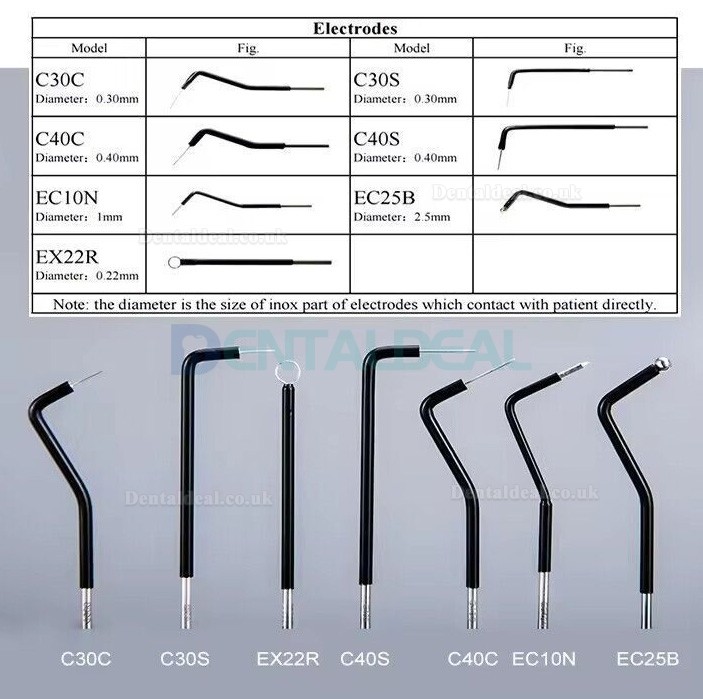 Dental Electrosurgery Replacement Tips Compatible with ES-01 Electrocautery Unit