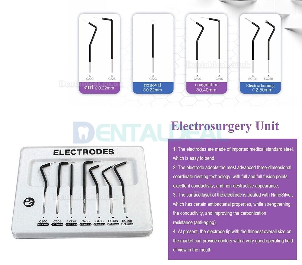 Dental Electrosurgery Replacement Tips Compatible with ES-01 Electrocautery Unit