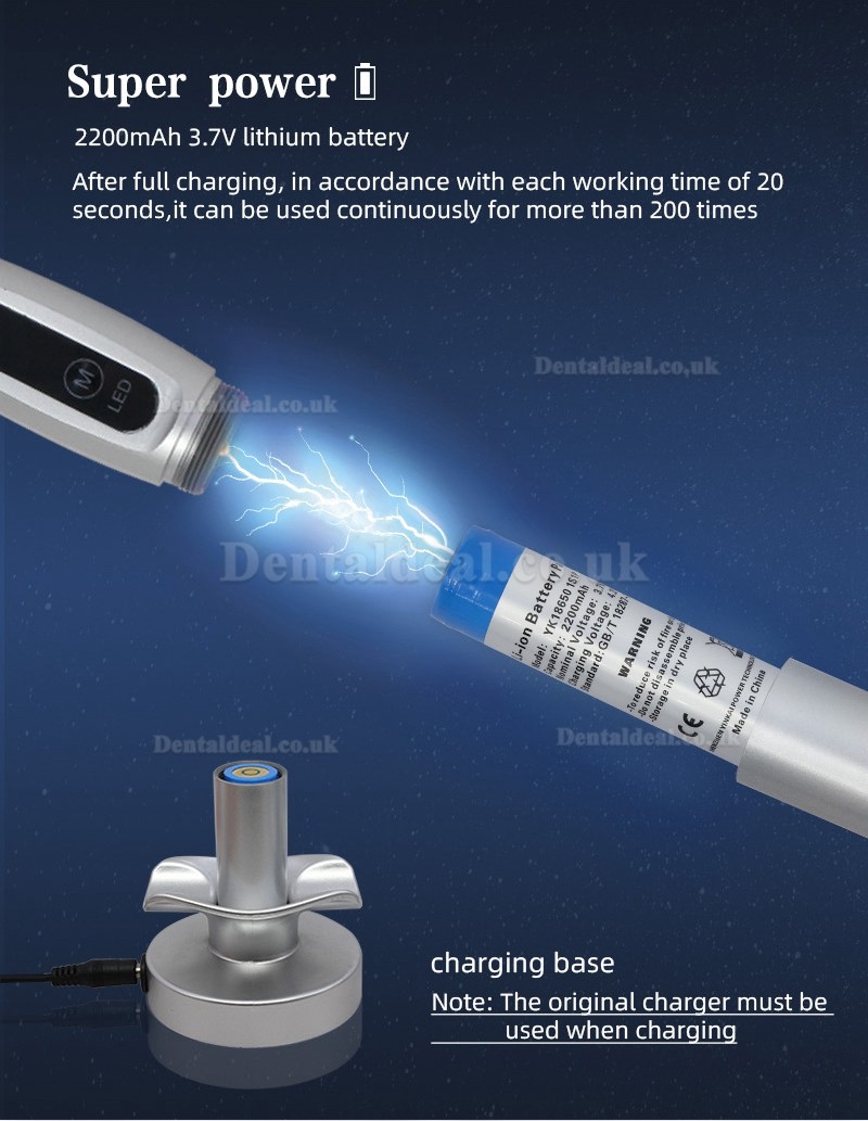 LY® Dental LED Wireless Curing Light 1500mw 5 Color