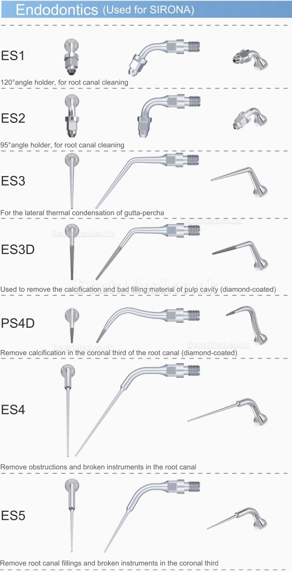 5Pcs Woodpecker ES10 Endodontic Scaler Tips For SIRONA Ultrasonic Scaler 5Pcs Woodpecker ES10 Endodontic Scaler Tips For SIRONA Ultrasonic Scaler
