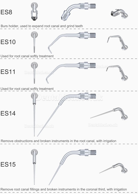 5Pcs Woodpecker ES10 Endodontic Scaler Tips For SIRONA Ultrasonic Scaler 5Pcs Woodpecker ES10 Endodontic Scaler Tips For SIRONA Ultrasonic Scaler