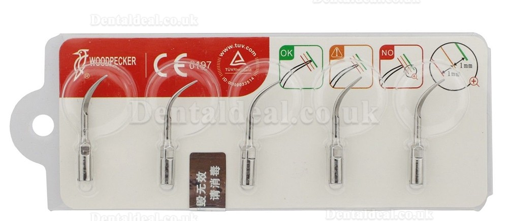 5Pcs Woodpecker G4 Ultrasonic Scaler Scaling Tips UDS EMS Compatible 5Pcs Woodpecker G4 Ultrasonic Scaler Scaling Tips UDS EMS Compatible