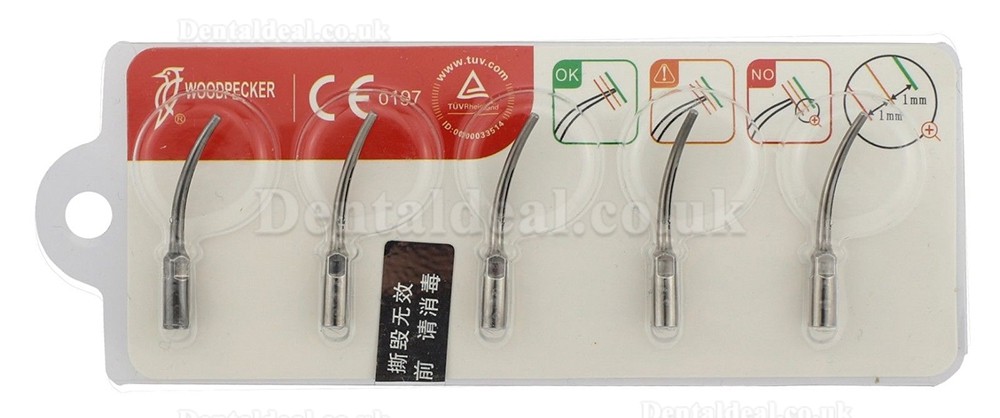 5Pcs Woodpecker G8 Ultrasonic Scaler Scaling Tips UDS EMS Compatible 5Pcs Woodpecker G8 Ultrasonic Scaler Scaling Tips UDS EMS Compatible