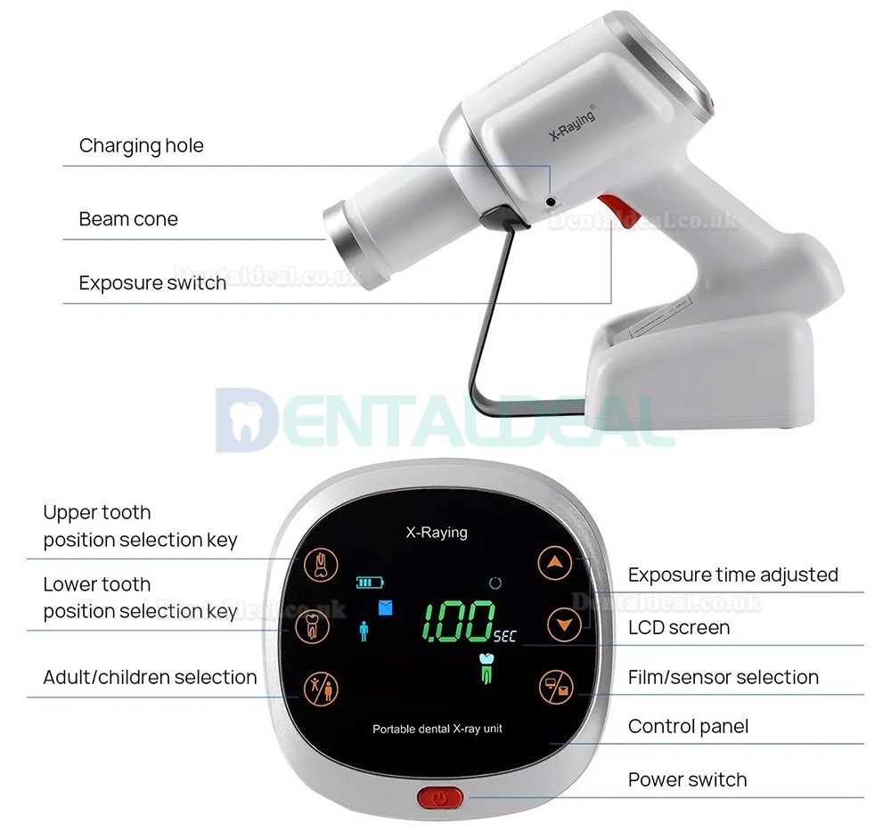 Portable High-Frequency Dental X-Ray Machine with RVG X-Ray Sensor Kit